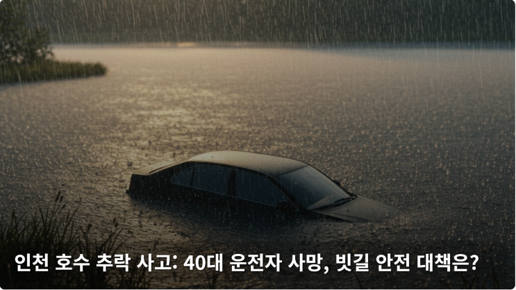  인천 호수 추락 사고: 40대 운전자 사망, 빗길 안전 대책은?