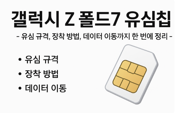 갤럭시 Z폴드 7 유심칩 완벽 가이드