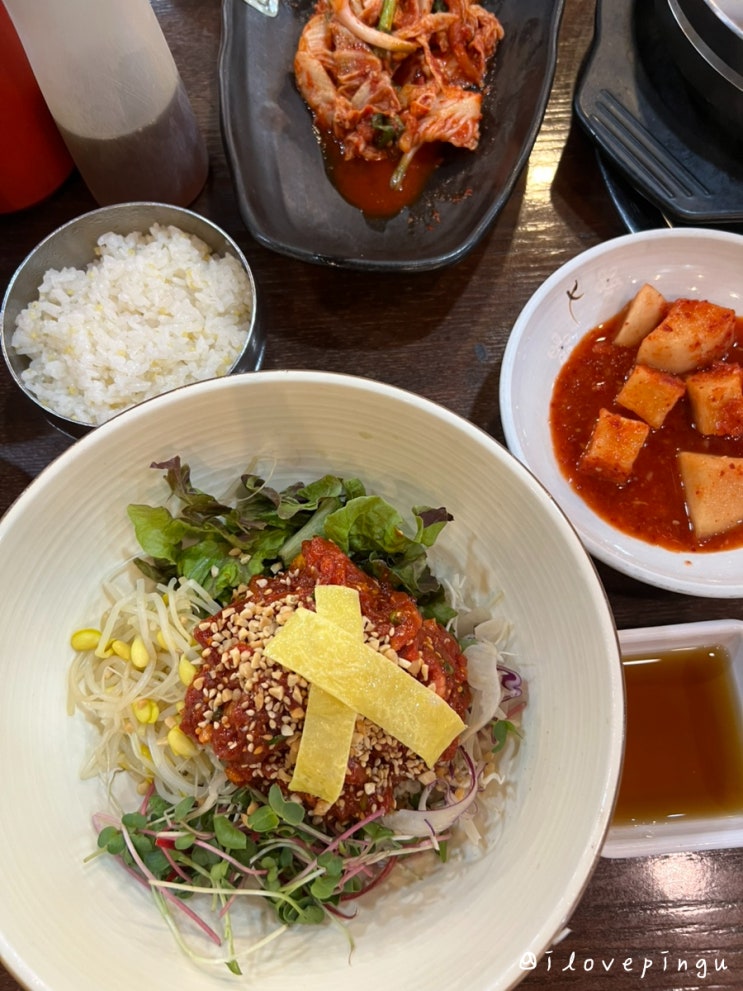  인천 검단 점심 푸짐하고 양 많은 육회비빔밥 검단태백산 본점