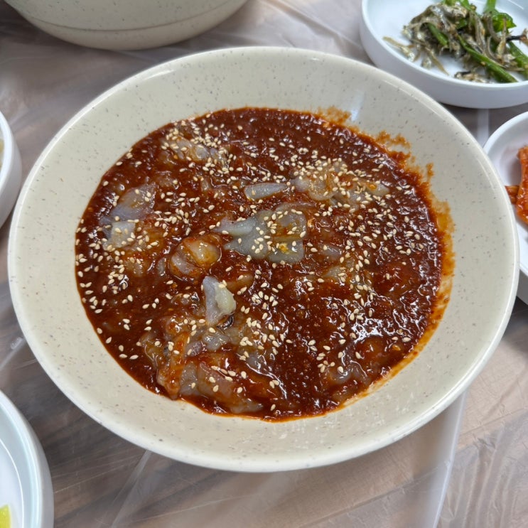  목포 장터식당 하당점 꽃게살무침 주말 오픈런 후기