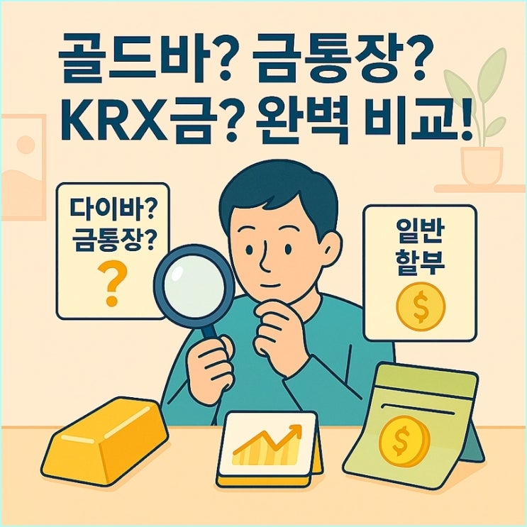  금 투자 방법, 골드바, KRX금, 금통장 장단점, 세금 완벽 비교