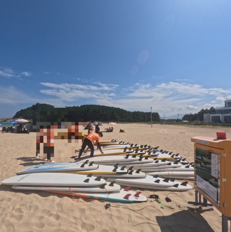  강원도 고성 | 자작도 해수욕장 고성서핑 체험 초보강습 후기 고고비치서프 카페 커피도!
