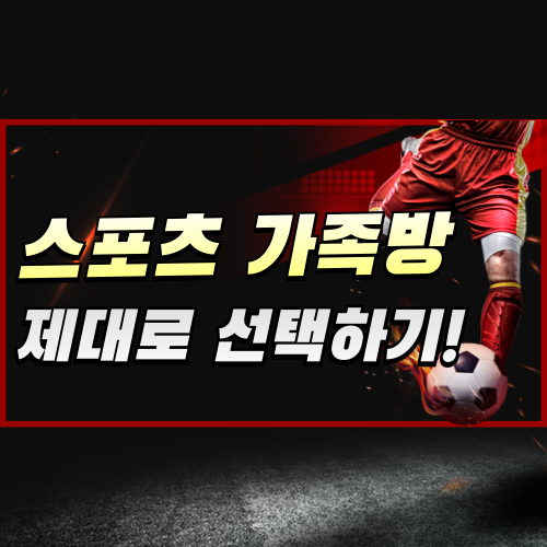  스포츠 분석보다 중요한 스포츠 가족방!