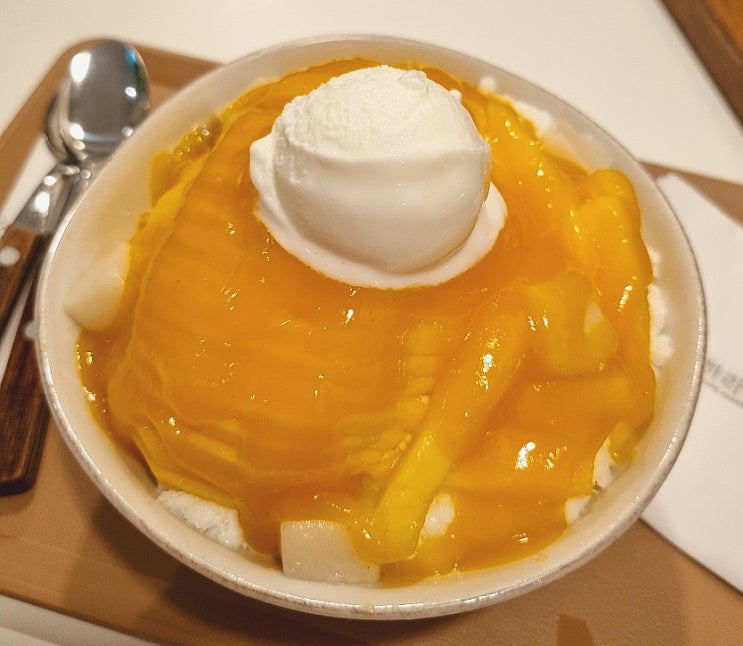  사당역 빙수 맛집 카페 하라리 생 애플망고빙수