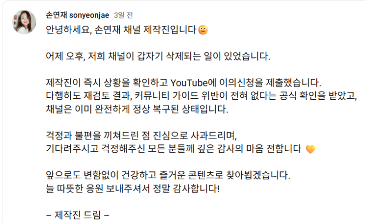 [경고] 유튜브 채널 <b>삭제</b> 이유, 손연재도 당한 그날의 진실!