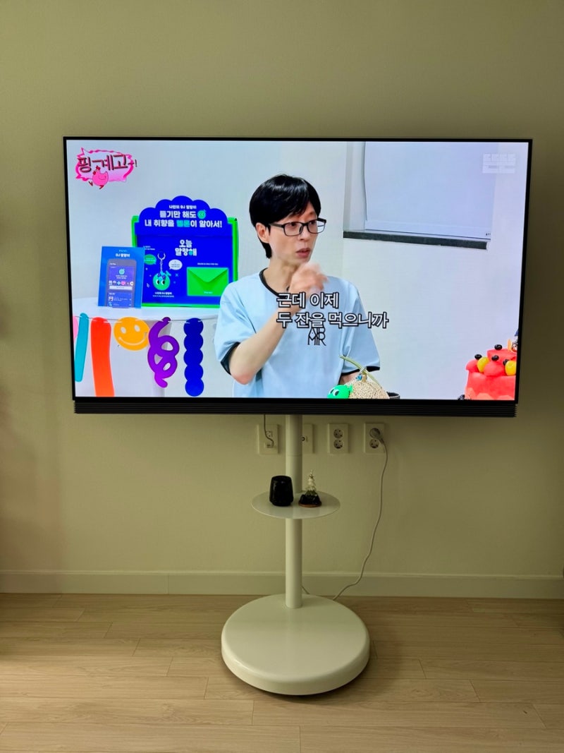 [인테리어] 65인치 대형 LG TV 이동식 스탠드 거치대 구매 후기 (feat. 단계별 조립과정)
