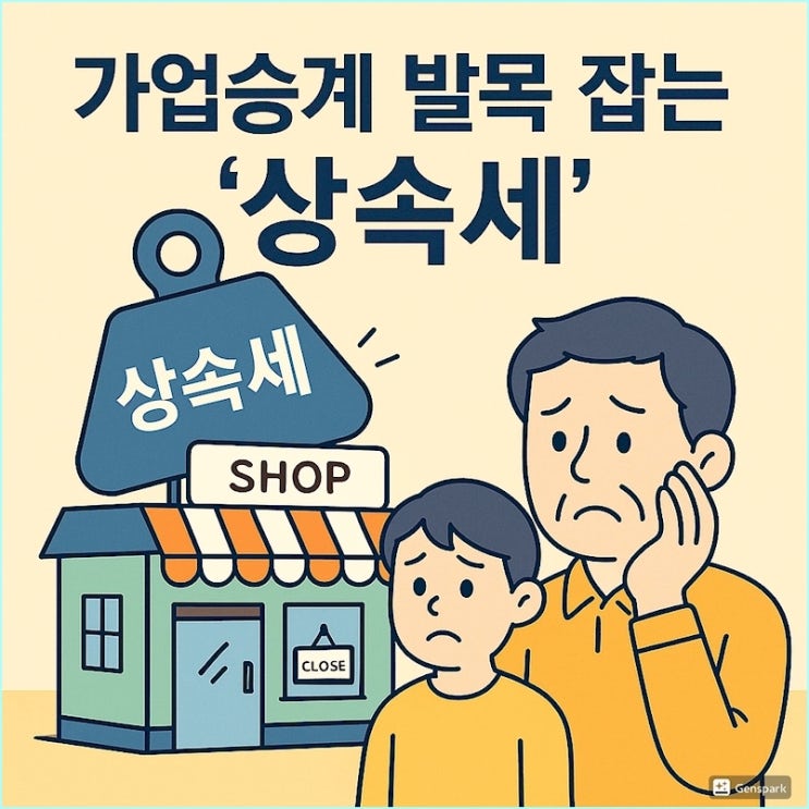  가업승계 막는 상속세, 회사를 팔아 세금 내라는 나라 (OECD 비교)