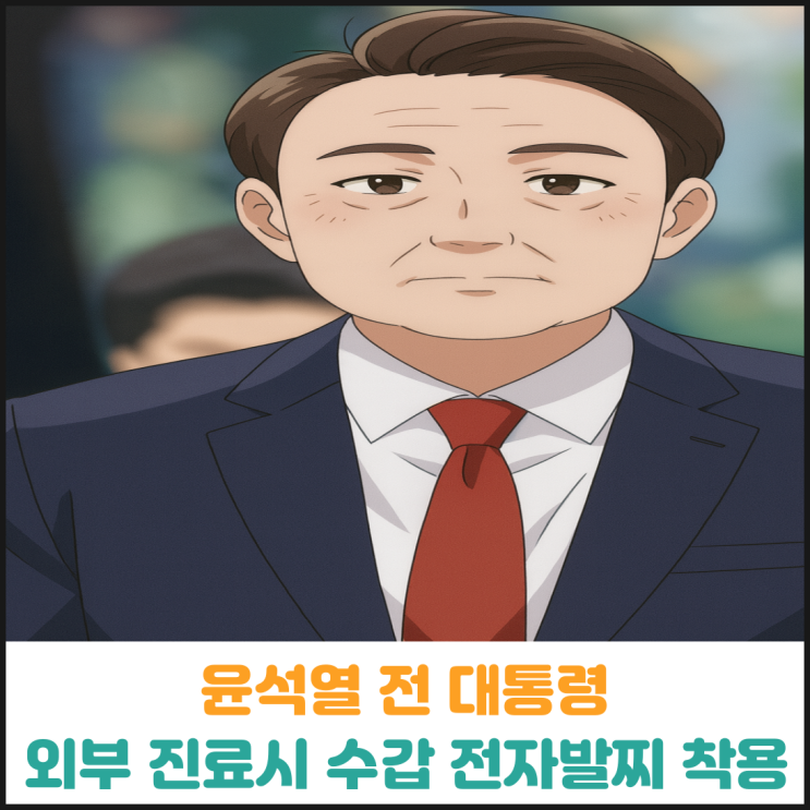  윤석열 전 대통령, 외부진료시 수갑 및 전자발찌 착용