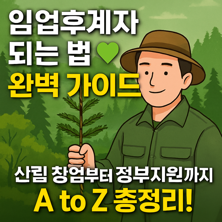  [임야전문]임업후계자 되는 법 완벽 가이드 산림 창업부터 정부지원까지