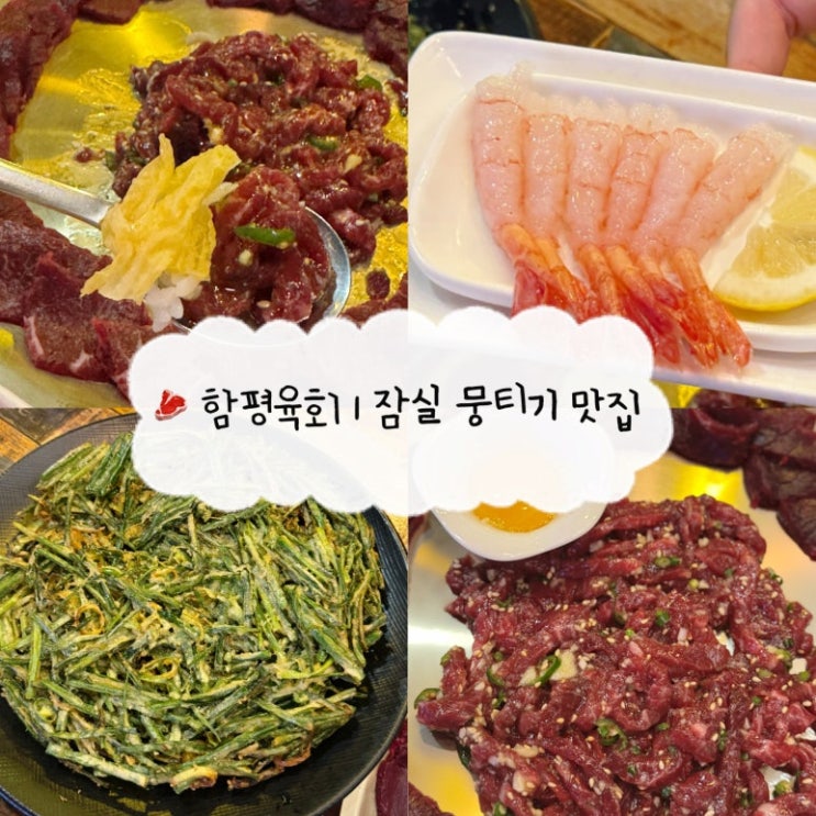  [잠실 맛집] 함평육회 | 서울 뭉티기 맛집