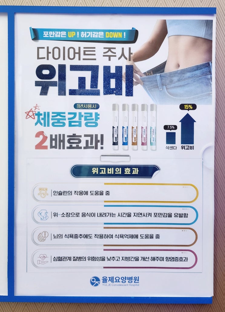  율제요양병원 다이어트 주사 '위고비' 효능 부작용 사용법 후기