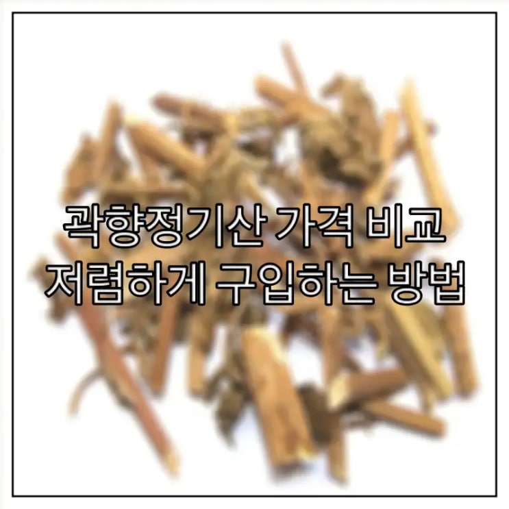  곽향정기산 가격 비교, 저렴하게 구입하는 방법은?