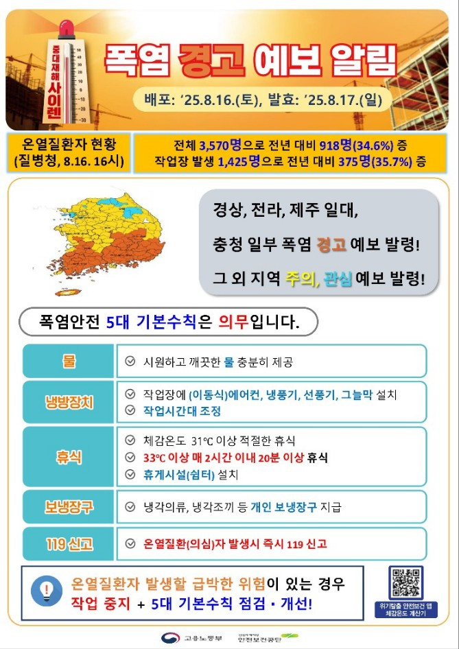  폭염안전 5대수칙 온열질환 예방