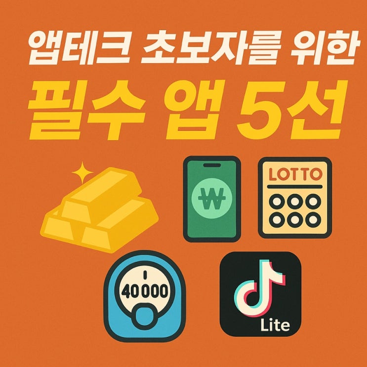  앱테크 초보자가 반드시 알아야 할 다섯 가지 앱