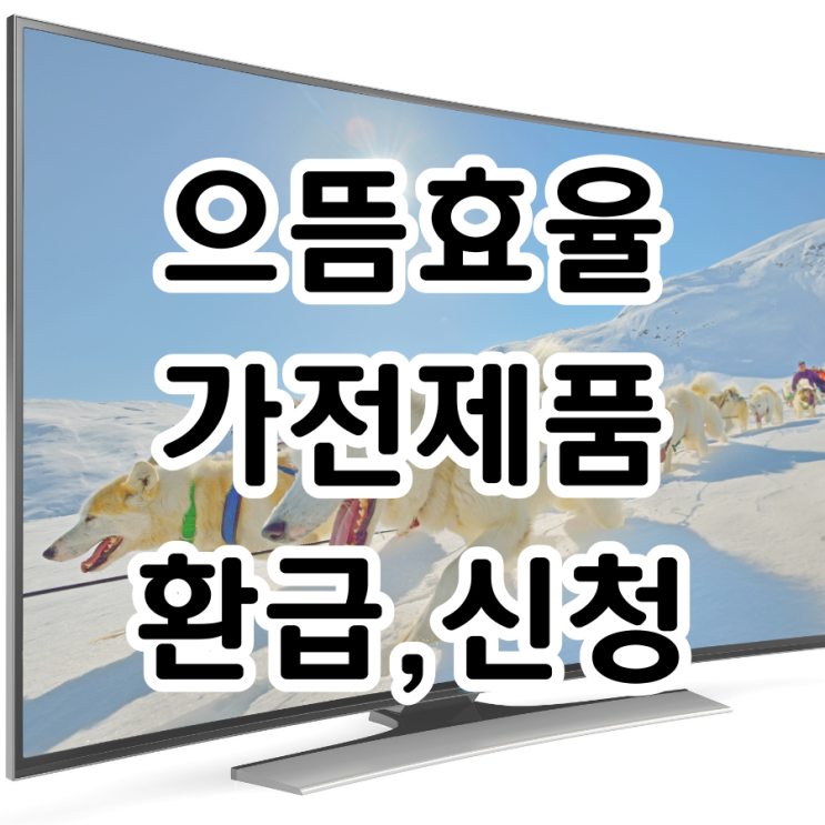  으뜸효율 1등급 가전제품 환급 신청방법 총정리