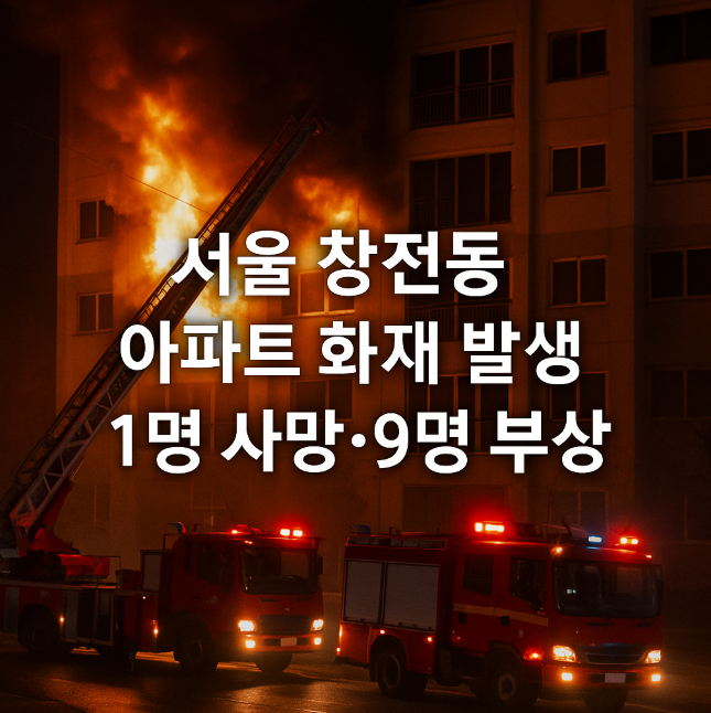서울 <b>창전동 아파트</b> 화재 발생…1명 사망·9명 부상