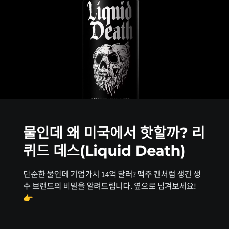  리퀴드 데스(Liquid Death), 물인데 왜 미국에서 핫할까? 국내 구매 방법과 대체 상품 추천까지