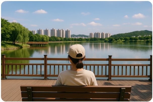 천안 성성호수공원  산책과 도심 속 호수뷰 카페-티라미수 맛집 ‘더 레이크 스토리’와 브런치·디저트 카페까지