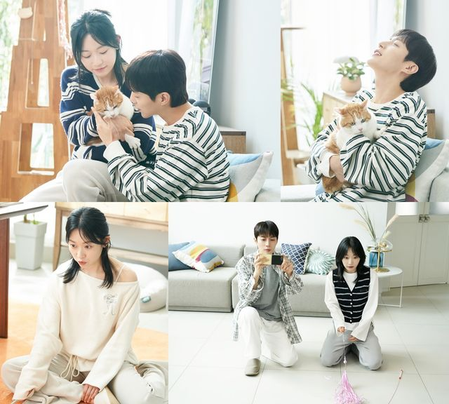 '냥육권 전쟁' 윤두준-김슬기, 알콩달콩 결혼생활 첫 공개 '눈에서 꿀뚝뚝 초보 집사'