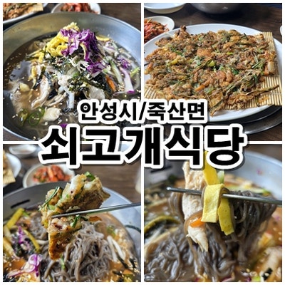  안성 죽산면 쇠고개식당 초계막국수와 해물전 현지인이 추천하는 곳