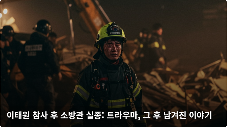  이태원 참사 후 소방관 실종: 트라우마, 그 후 남겨진 이야기