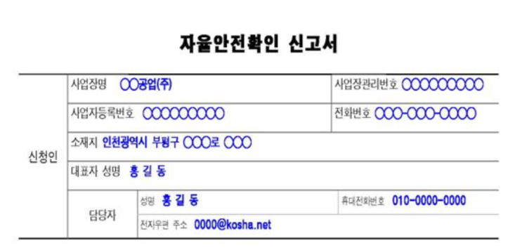  [자율안전확인신고(KCs인증대행) 신고서 작성방법