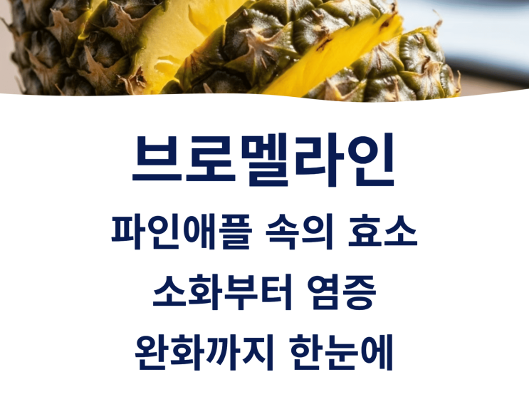  브로멜라인, 파인애플 속의 효소: 소화부터 염증 완화까지 한눈에