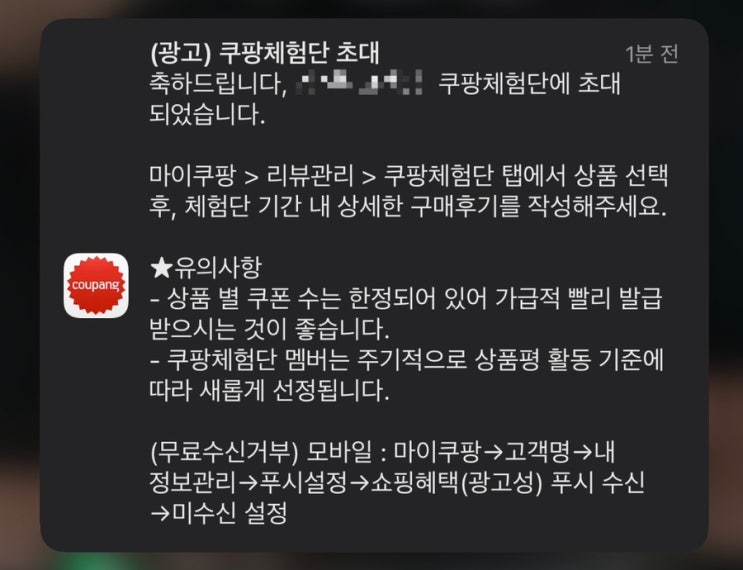  <쿠체기 일기장>_쿠팡 체험단 당첨 후기_"저가부터 고가까지, 쿠팡 체험단 성장기"
