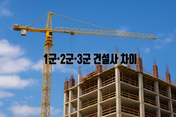 1군·2군·3군 건설사 차이: 도급순위 아닌 조달청 등급 편성 기준