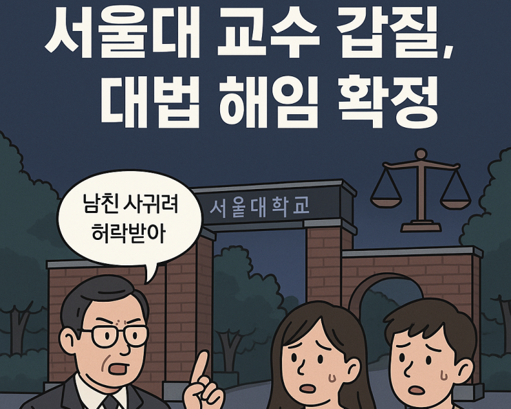 “남친 사귀려면 허락받아” … <b>서울대 교수 갑질</b>, 대법원... 