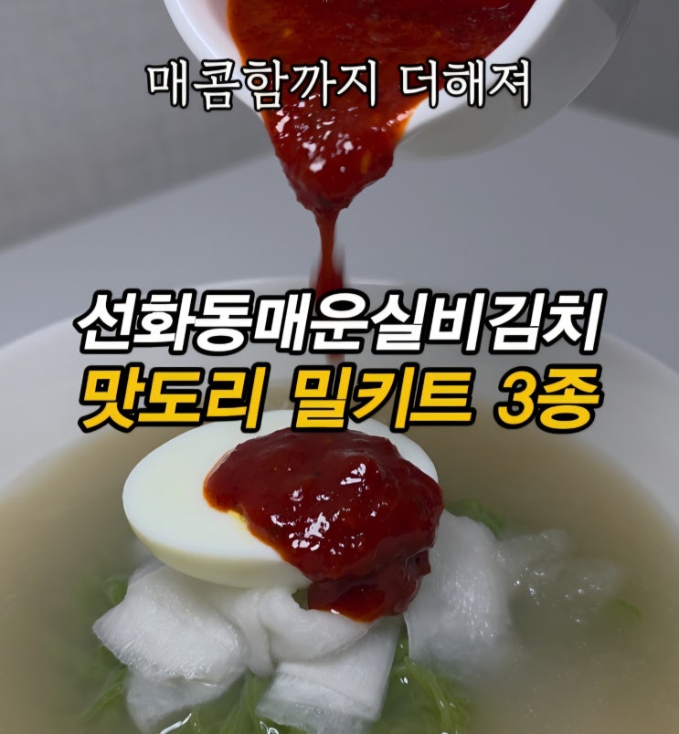  먹방에서 매번 나오는 선화동매운실비김치의 신제품! 선화동 밀키트 3종 왕갈비탕 소머리해장국 매운불냉면