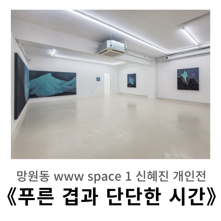  www space 1, 망원동 전시 ㅣ 신혜진 개인전 《 푸른 겹과 단단한 시간 》방문기