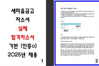  [2025년 채용] 새마을금고 자소서 항목 및 서류합격 방법
