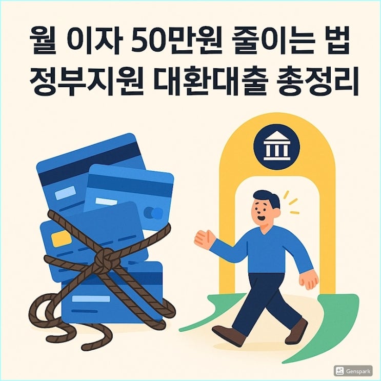  카드론 돌려막기, 월 이자 50만원 줄이는 '정부지원 대환대출' 자격, 신청 방법 총정리