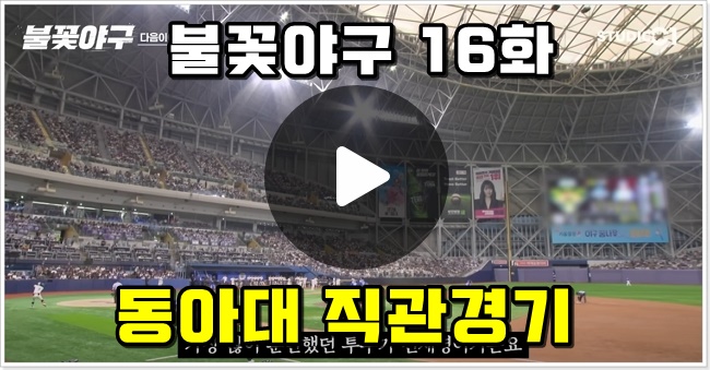 <b>불꽃야구</b> 방송 16회 중계 실시간 재방송 다시보기 동아대... 