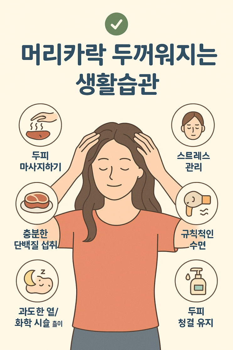  머리카락 두꺼워지는법 알아두면 도움될 생활습관 정보