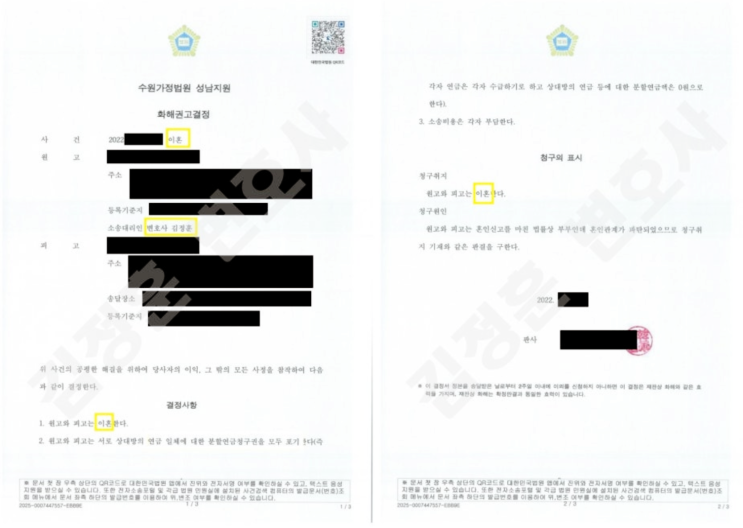  황혼이혼 최단기간 마무리 지은 경기남부 이혼전문변호사 조력사례