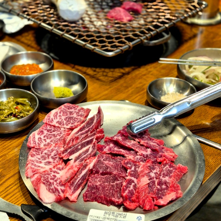  강남역 한우 명인등심 세컨브랜드 모범갈빗살 대만족