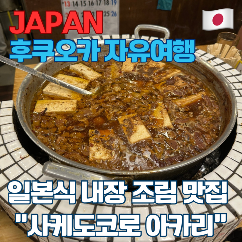 [일본] 후쿠오카 자유여행 / 일본식 내장 조림과 바삭한 닭튀김이 유명한 마츠다 부장 술집 ....