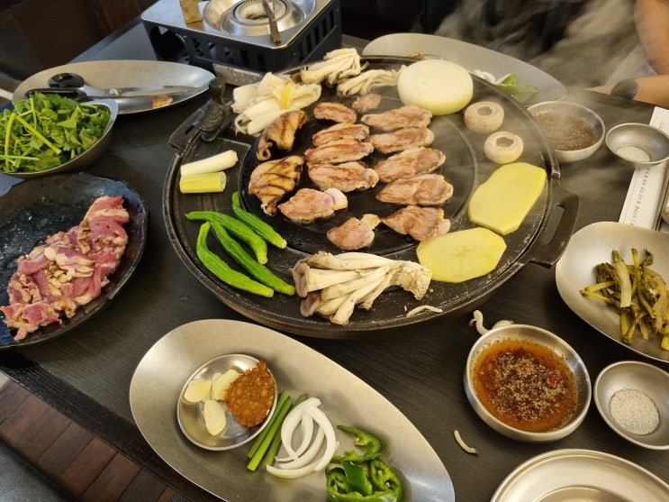  청담 회식 백압관 잡내 없는 오리 맛집