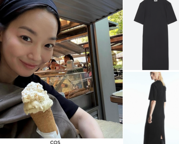  손민수템 코스 신민아 블랙 반팔 원피스 가격