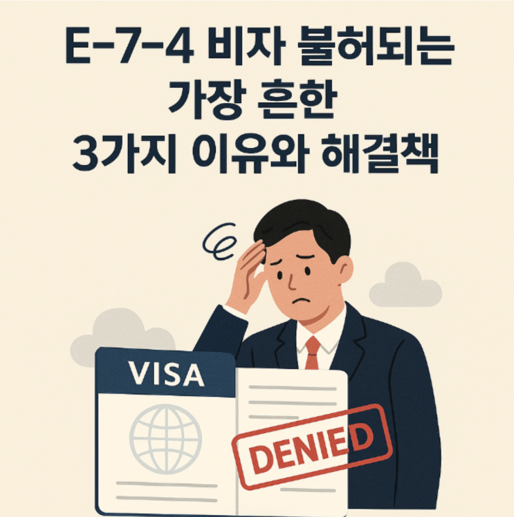  E-7-4 비자 불허되는 가장 흔한 3가지 이유와 해결책 (전문가 상담이 필수인 이유)