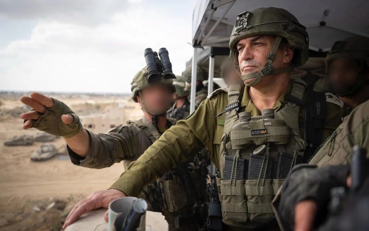 이스라엘 IDF 참모총장, <b>가자</b>지구 하마스에 대한 군사 공세의... 