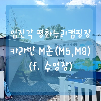 [파주 캠핑장 추천] 두번 이용한 임진각 평화누리 캠핑장 카라반 M존 이용후기!(f. 수영장+편....