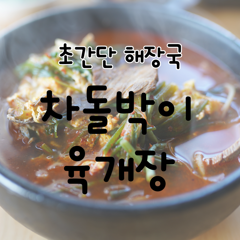 속 풀리는 차돌 육개장, 초간단 레시피 공개