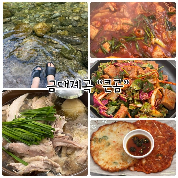  원주 계곡식당 "큰곰" 물놀이 하기좋은 곳