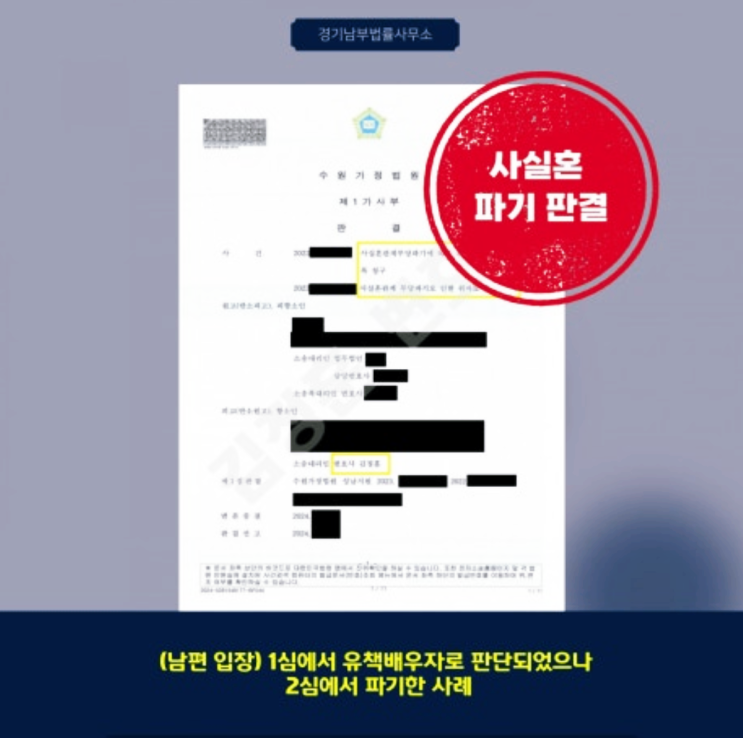  사실혼 관계, 항소심에서 뒤집힌 위자료 판정 이끌어낸 경기남부 이혼전문변호사 사례