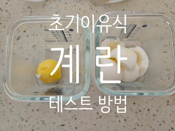  초기이유식: [계란] 알레르기 테스트 하는 방법