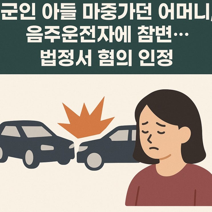 군인 아들 마중가던 어머니, <b>음주운전</b>자에 <b>참변</b>…
