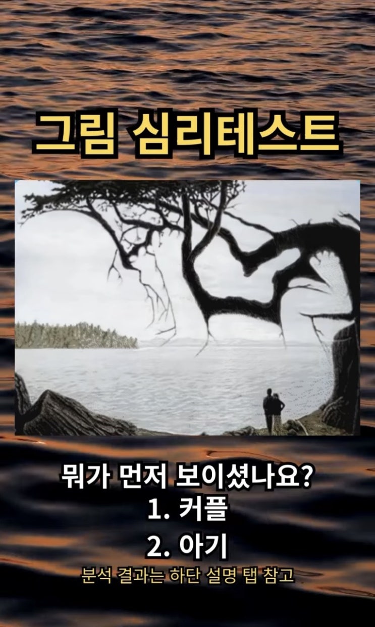  (심리테스트)뭐가 먼저 보이셨나요? 